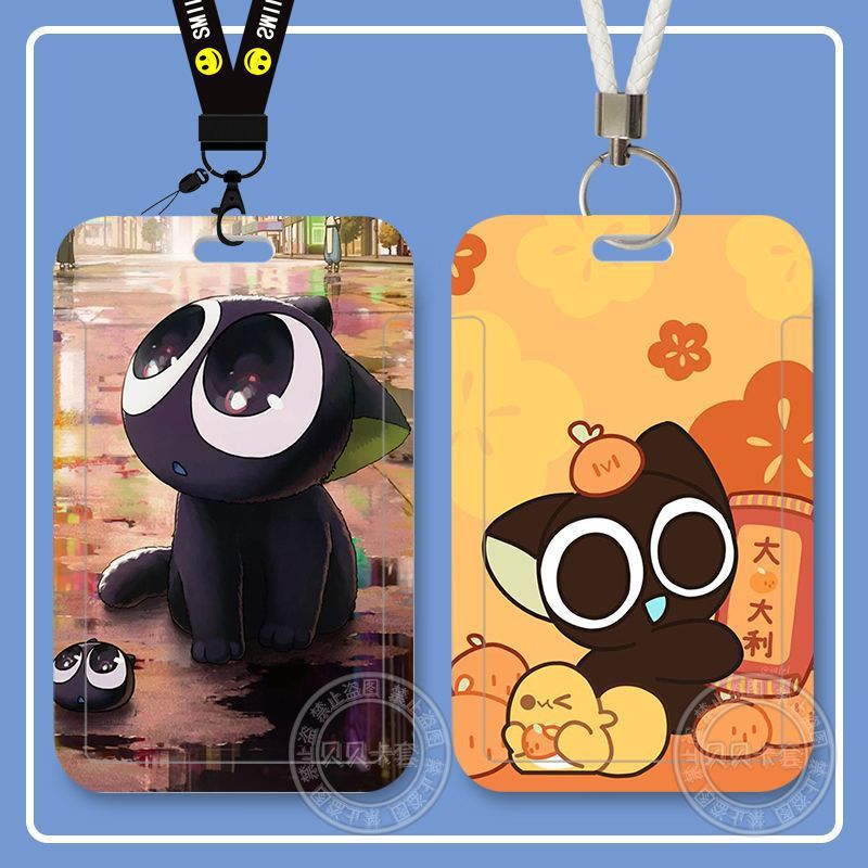Luo Xiaohei'S Battle Story Cat Student Campus Card Slide Cover Card Holder Meal Card Bus Id Card Protection Cartoon Cute - Image 5